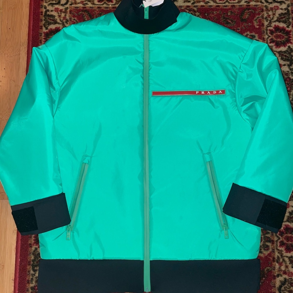 Rare Prada sport nylon and neoprene unisex jacket